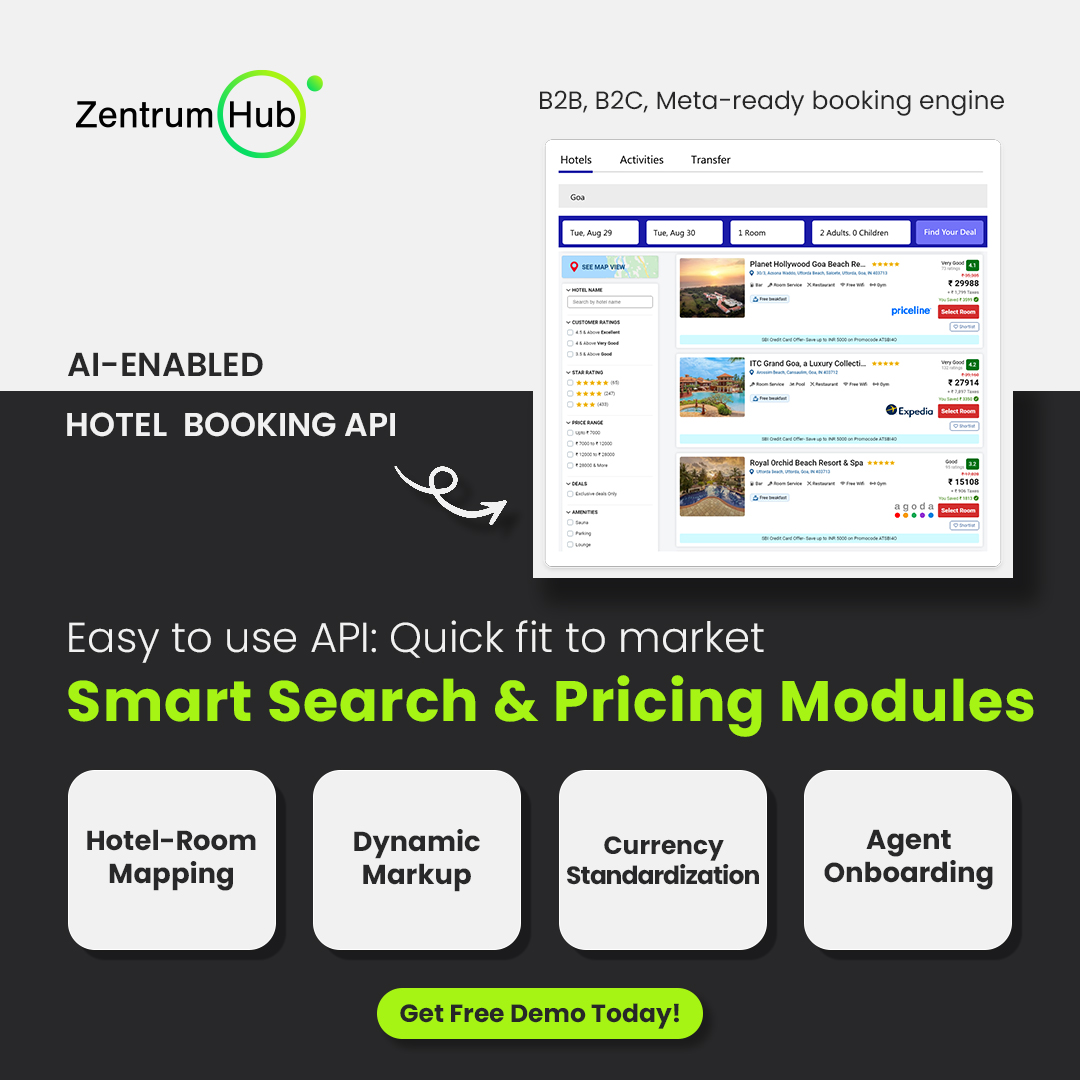 screenshot of Zentrum Booking Engine